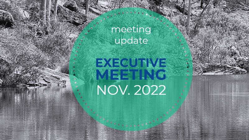 Georges Riverkeeper Executive Group meeting graphic for Nov 2022