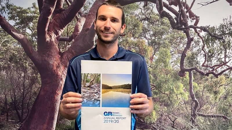 Robert Dixon with Georges Riverkeeper's Annual Report 2019/20