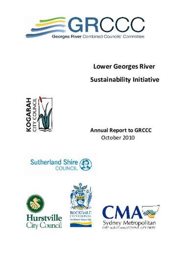 Lower Georges River Annual Report October 2010