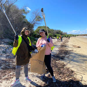 Volunteers at a CVA community clean up day
