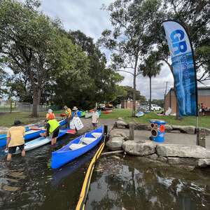 Paddle Against Plastic 2023 event photo - kayaking clean up
