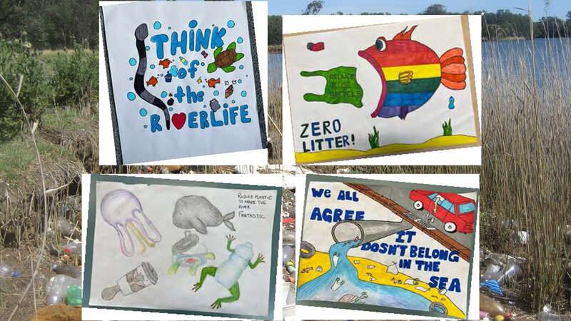 Anti-litter campaign artwork developed by students for the Zero Litter in Georges River campaign
