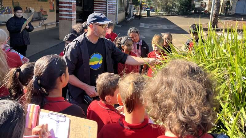 GREEC educator with students from Sarah Redfern Public School
