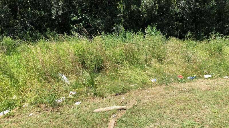 New Georges Riverkeeper clean up site in Macquarie Fields where litter is abundant.