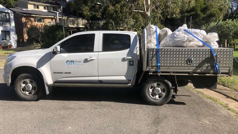 Georges Riverkeeper vehicle with full litter collection bags