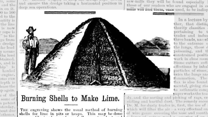 Burning Shells to Make Lime. (1874, June 13). Australian Town and Country Journal (Sydney, NSW  1870 - 1907), p. 17.