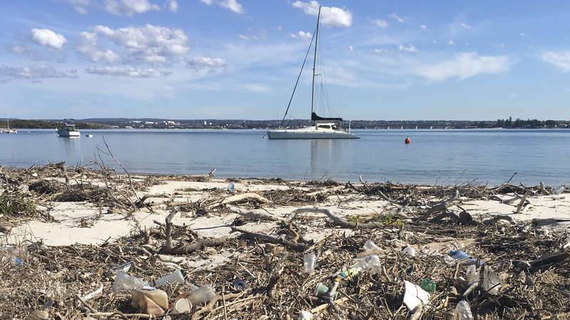 Urbanisation results in rubbish in Botany Bay, Georges River