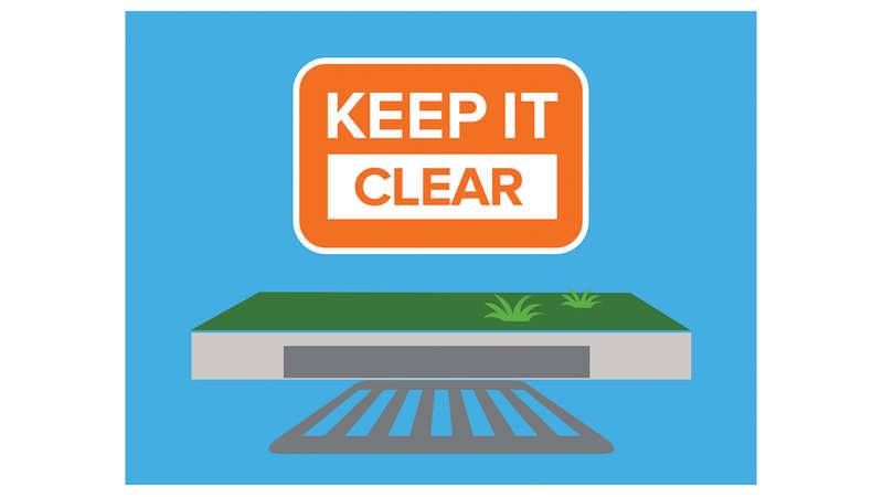 Keep it clear - artwork showing keeping stormwater drain clear