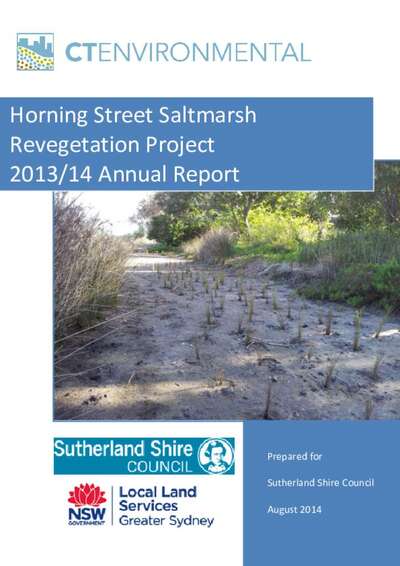 Horning Street Saltmarsh Revegetation Project 2013/14 Annual Report