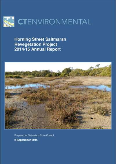 Horning Street Saltmarsh Revegetation Project 2014-2015 Annual Report