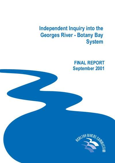 Independent Inquiry into Georges River - Botany bay System 2001 - Final Report