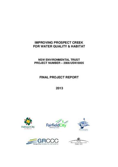 Improving Prospect Creek  Final Project Report – May 2013