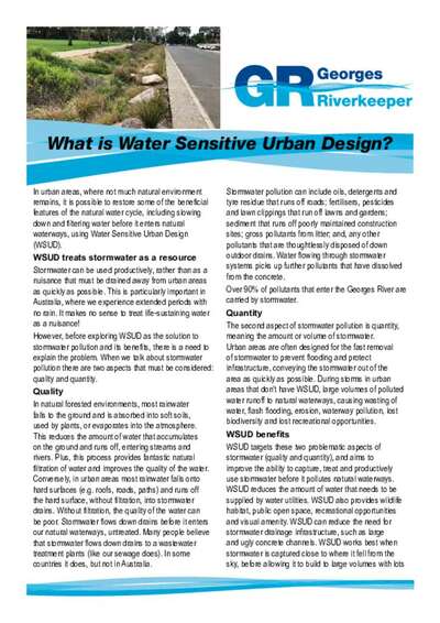 Water Sensitive Design Factsheet