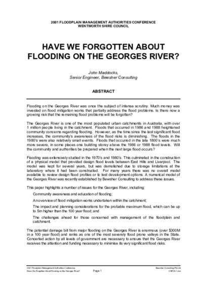Floodplain Management Authorities Conference